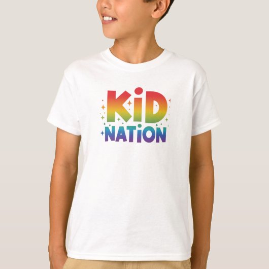 "Kind Nation" Tekst T-shirt (Voorkant)