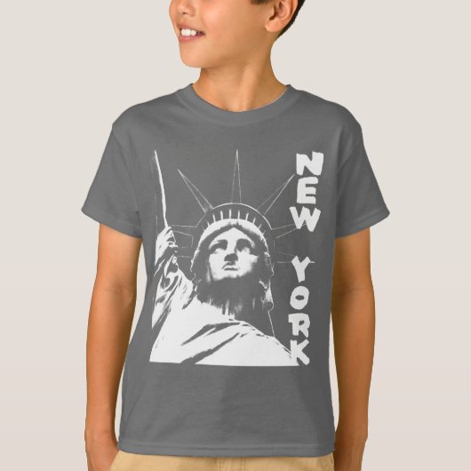 Kind New York T-shirt Status van Liberty NYC Shirt (Voorkant)
