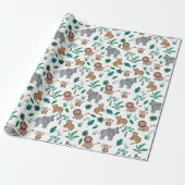 Kind Oerwoud Verjaardagscadeau Wrap Cadeaupapier (Uitgerold)