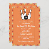 Kind of Volwassenen Bowling verjaardagsfeestje Kaart (Voorkant / Achterkant)