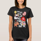 Kind Oink Baa Neigh Cluck Moo Im 3 Verjaardagsfees T-shirt (Voorkant)