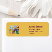 Kind olifant  kinder partij etiket (Insitu)