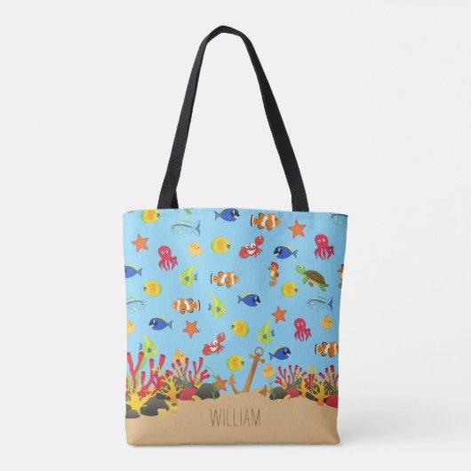 Kind onder het Zee Tote Bag (Achterkant)