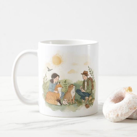 Kind_Ones Morning Harmony Mug – Peaceful Nature Koffiemok (Met donut)