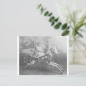 kind op carrousel paard briefkaart (Staand voorkant)