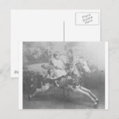 kind op carrousel paard briefkaart (Voorkant / Achterkant)