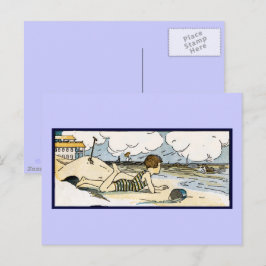 Kind op doorsnee kunst briefkaart