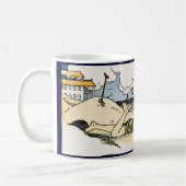 Kind op doorsnee kunst koffiemok (Links)