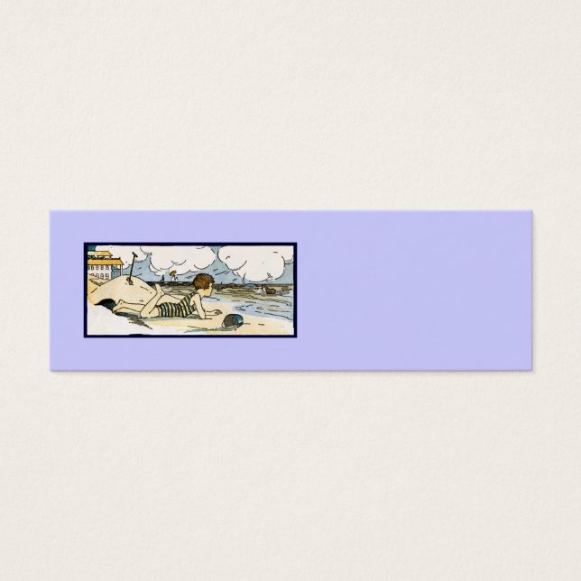 Kind op doorsnee  kunst mini visitekaartjes (Voorkant)