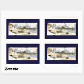 Kind op doorsnee  kunst rechthoekige sticker (Vel)