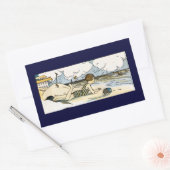 Kind op doorsnee  kunst rechthoekige sticker (Envelop)