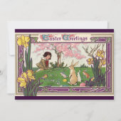  kind op een paaseihunt met dieren (Voorkant)