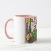 kind op een paaseihunt met dieren mok (Links)