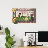  kind op een paaseihunt met dieren poster (Thuiskantoor)