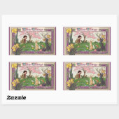 kind op een paaseihunt met dieren rechthoekige sticker (Vel)