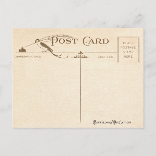  kind op geleide briefkaart (Achterkant)