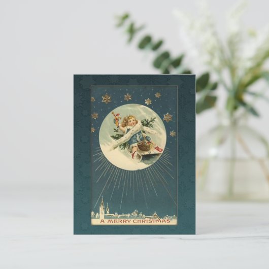  kind op geleide briefkaart (Staand voorkant)