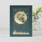 kind op geleide feestdagenkaart (Staand voorkant)