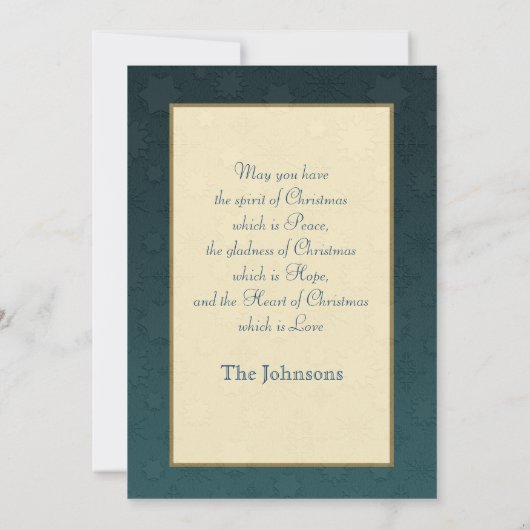  kind op geleide feestdagenkaart (Achterkant)