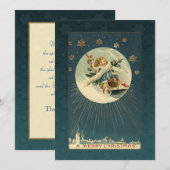 kind op geleide feestdagenkaart (Voorkant / Achterkant)