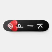 Kind op het hartskateboard persoonlijk skateboard (Horizontaal)