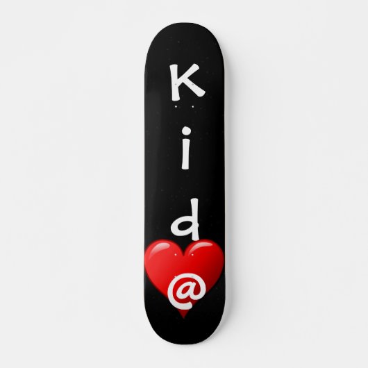 Kind op het hartskateboard persoonlijk skateboard (Voorkant)