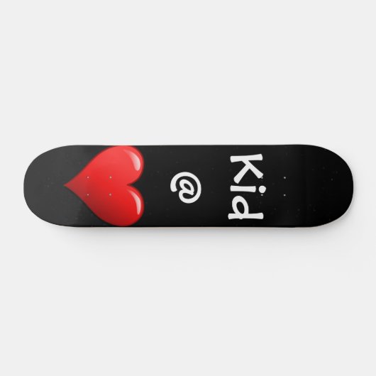 Kind op het hartskateboard persoonlijk skateboard (Horizontaal)