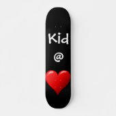 Kind op het hartskateboard persoonlijk skateboard (Voorkant)