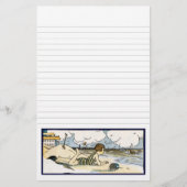 Kind op het strand Art Lined Stationery Briefpapier (Voorkant)