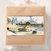 Kind op het strand  kunst labels (Insitu)