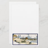 Kind op het strand  kunst Stationery Briefpapier (Voorkant / Achterkant)