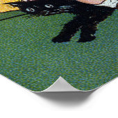 Kind op kat- en JOL-signaalposten  Halloween Poster (Hoek)