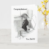 KIND OP POTJE: GEFELICITEERD: HUMOR KAART (Gele Bloem)