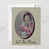 Kind op Telefoon, bel me alsjeblieft Briefkaart (Voorkant / Achterkant)