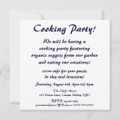 Kind, Organic Gardening Cooking Party Kaart (Achterkant)