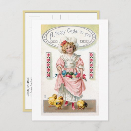  Kind-, paaseieren en kuikens Briefkaart (Voorkant / Achterkant)