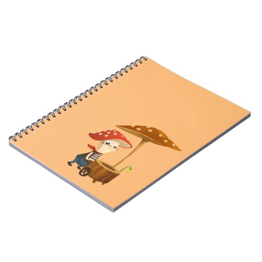 Kind paddenstoel Cartoon Notitieboek Kaart (Linkerzijde)