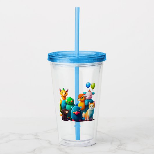 Kind partij acryl tumbler drinkbeker (Voorkant)