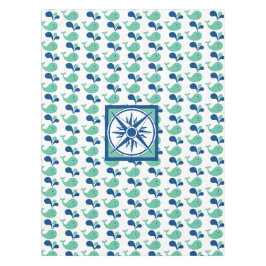 Kind Party Spouting Whale Cartoon Tafelkleed