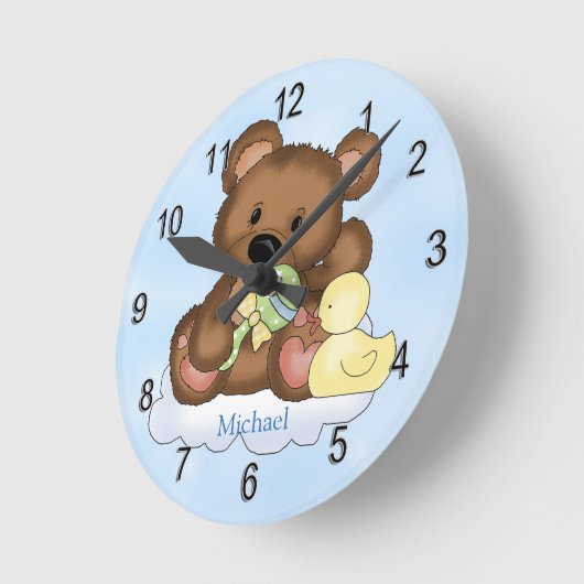 Kind - Persoonlijke klok Teddy Bear Cloud (Hoek)