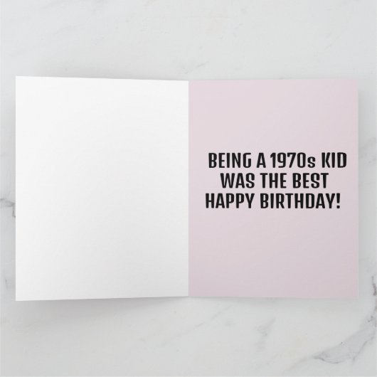 kind PHONE VAN 1970 ZOWEL BIRTHDAY-KAART Kaart (Binnen)