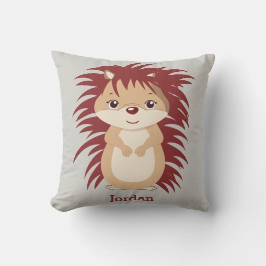 Kind Pillow Cute Woodland Hegel Kussen (Voorkant)