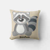 Kind Pillow Cute Woodland Raccoon Kussen (Voorkant)
