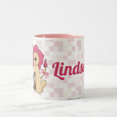 Kind Pink Lion Monogram "L" Mok (Center)