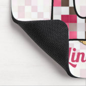 Kind Pink Lion Monogrammed Letter L Muismat (Hoek)