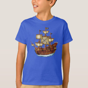 Kind Pirate Ship Nautical T-shirt