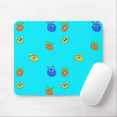 Kind Placemat Mousepad Lichtblauwe Bugs Muismat (Met muis)