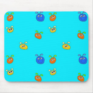 Kind Placemat Mousepad Lichtblauwe Bugs Muismat