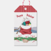 Kind Polar Beer gluren uit bij kerstcadeaus Cadeaulabel (Voorkant)