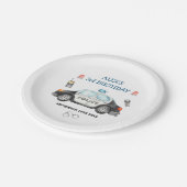 Kind Politie Verjaardag Party Paper Bord (Gekanteld)